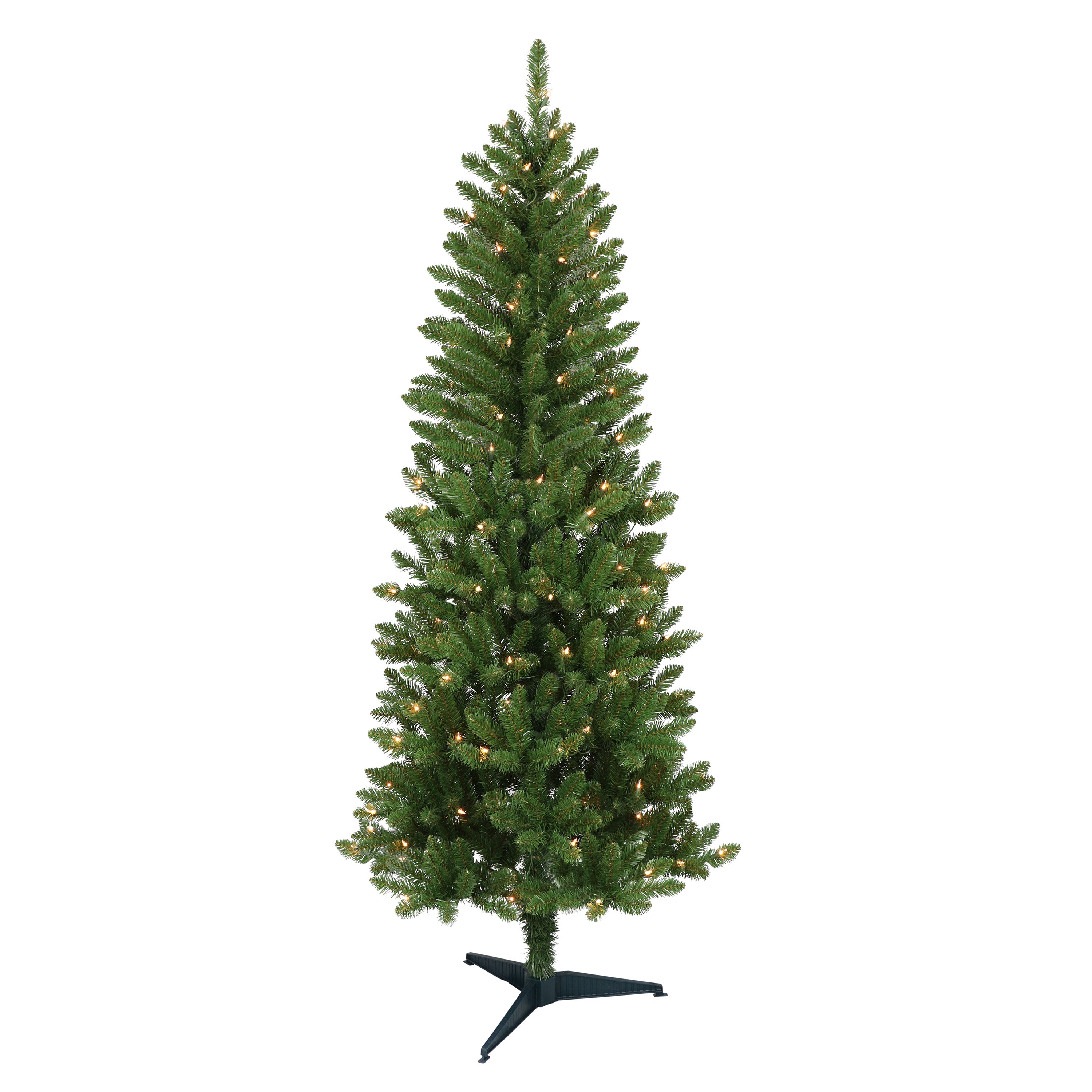 5 ft Pre-Lit Carson Pine Artificial Christmas Tree with 100 Lights Stand Green CPA-50-C1